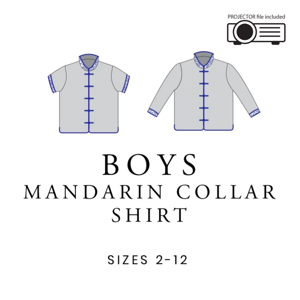 Boys Mandarin Collar Shirt