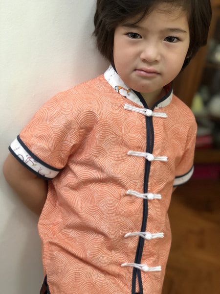 Boys Mandarin Collar Shirt