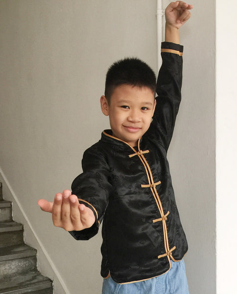 Boys Mandarin Collar Shirt