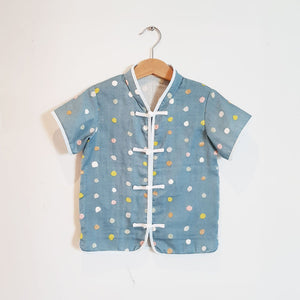 Boys Mandarin Collar Shirt