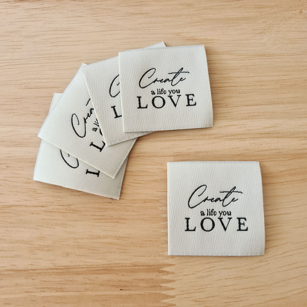 2-way labels - Create a life you Love 4x4cm (5pcs)