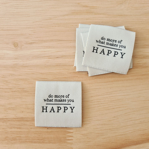 2-way labels - Do more of what makes you Happy 4x4cm (5pcs)