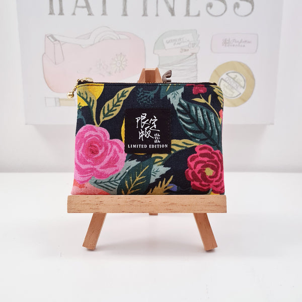 Handmade pouch in Rifle Paper Co English Garden Juliet Rose