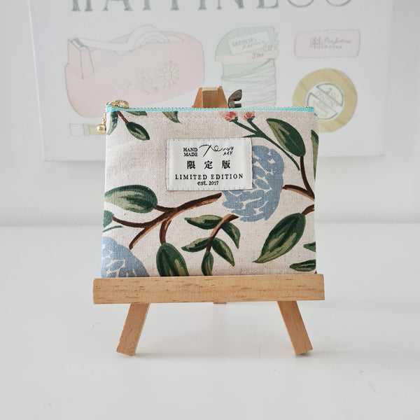 Handmade pouch in Rifle Paper Co Wildwood Peonies