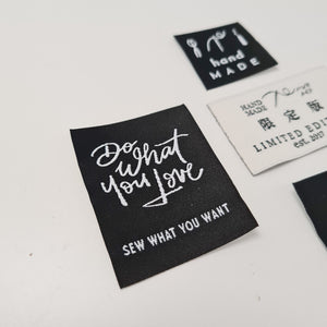 Sewing Labels - Do what you love 4x5cm (5pcs)