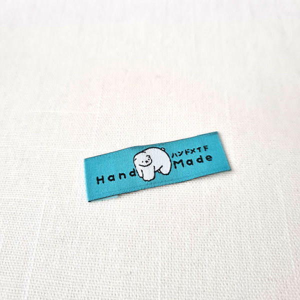 Turquoise Woven Clothing Labels - Polar Bear (9pc variety pack)