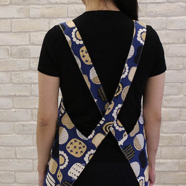 Reversible Crossback Apron with Straps Back