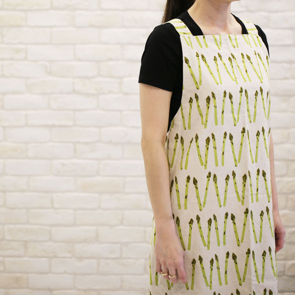 Reversible Crossback Apron with Straps Front