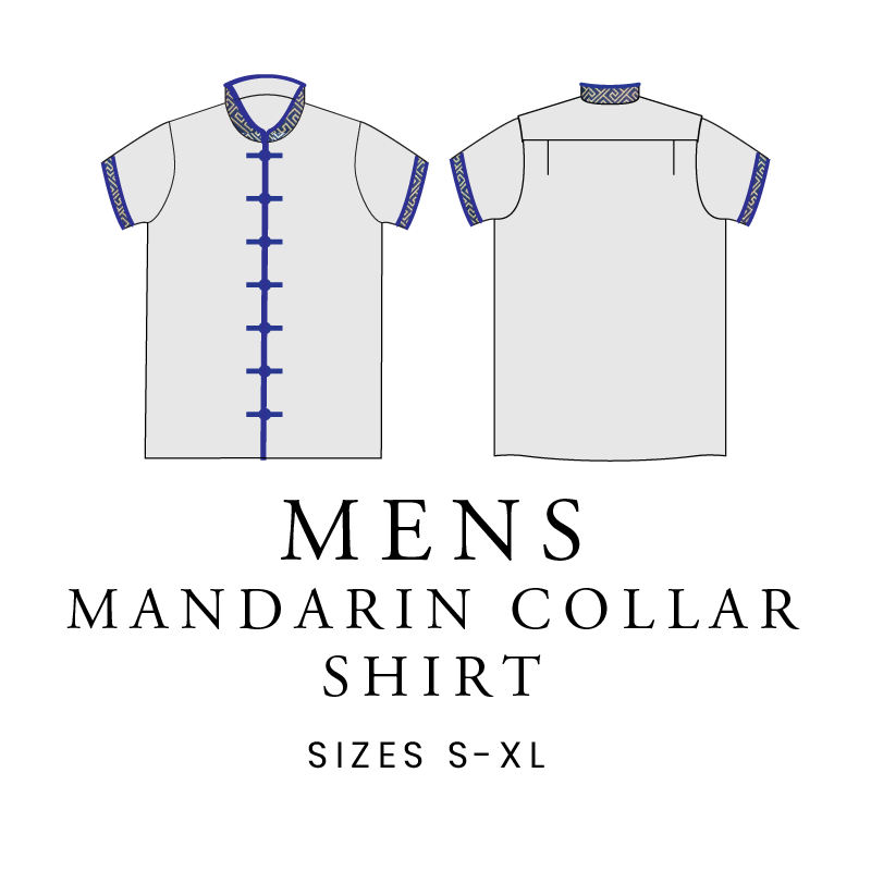 Mens Mandarin Collar Shirt