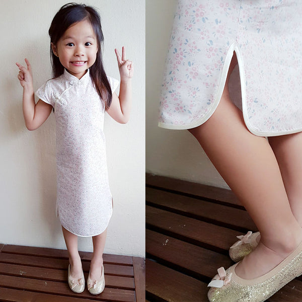 Girls Qipao cap sleeve PDF sewing pattern